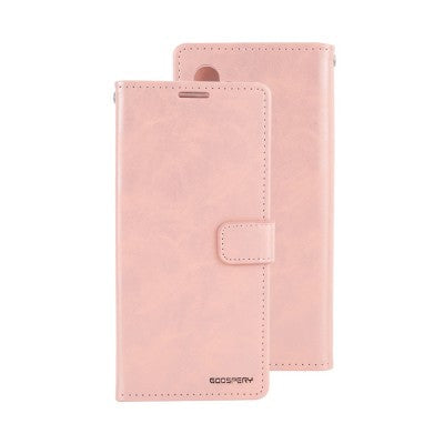 Goospery Bluemoon Diary Wallet for Galaxy A12 - Rose Gold