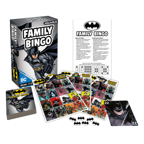 Aquarius DC Batman Family Bingo w/ 18 Cards Kids/Children Party Fun Play Game 8+