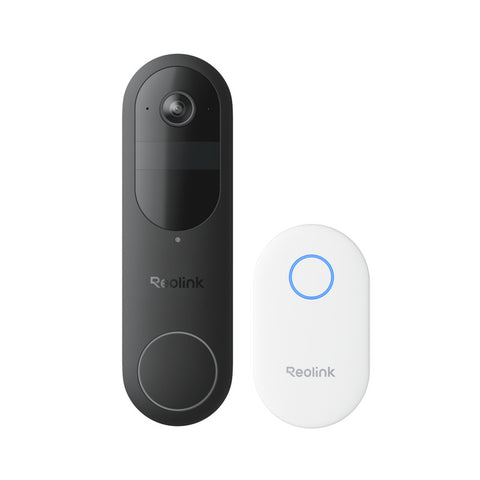 Reolink 2K 4MP Battery Video Doorbell Smart Detection Chime Black