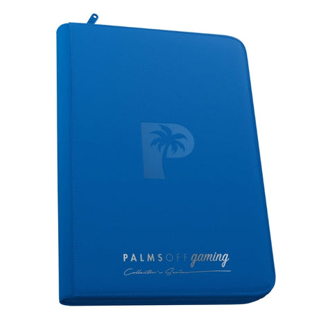 Palms Off Gaming Collector's Series Card Loader TOP LOADER Clear Zip Binder - Blue