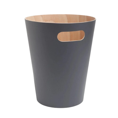 Desky Wooden Rubbish Bin - Charcoal