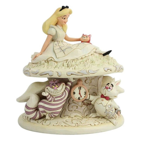 Jim Shore Disney Traditions - Alice in Wonderland - Whimsy and Wonder White Woodland