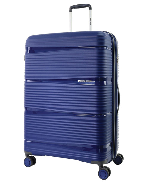 Pierre Cardin Normandy Large 123L Hard Shell Case Suitcase Travel Luggage Navy