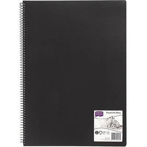 Derwent 5 Pack Academy Visual Art Diary Portrait 120 Pages A3 Black Bulk