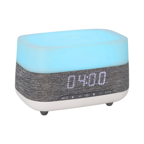 Laser Aroma Diffuser Clock Radio with Bluetooth Speaker (White)