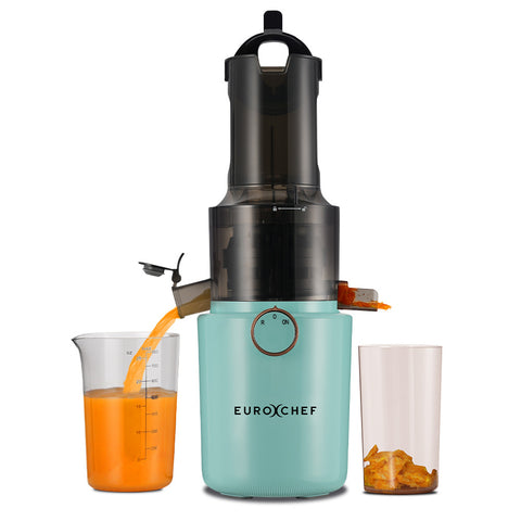 EUROCHEF Cold Press Slow Juicer Machine Large Chute 200W - Seafoam Green