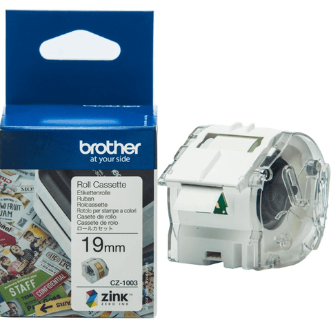 Brother CZ-1003 Label Roll Cassette 19mmx5m (White)