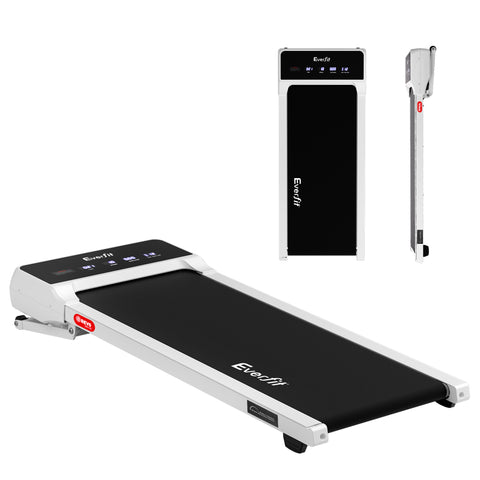 Everfit Walking Pad Treadmill 3in1 Treadmills 20% Auto Incline White