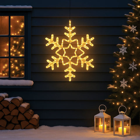 Lexi Lighting 60cm Snowflake Rope Light Silhouette - Warm White
