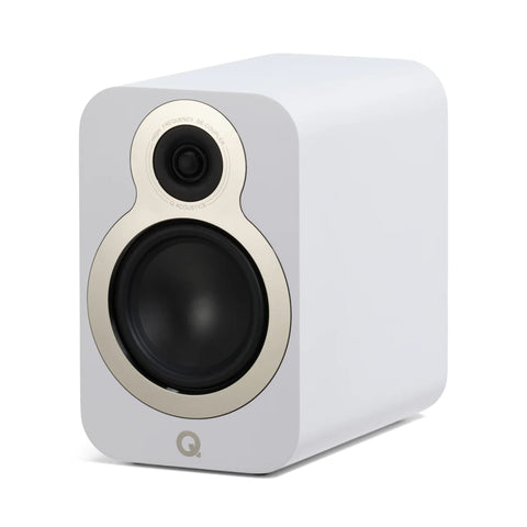 Q Acoustics 3030c Standmount Speakers Satin White Pair