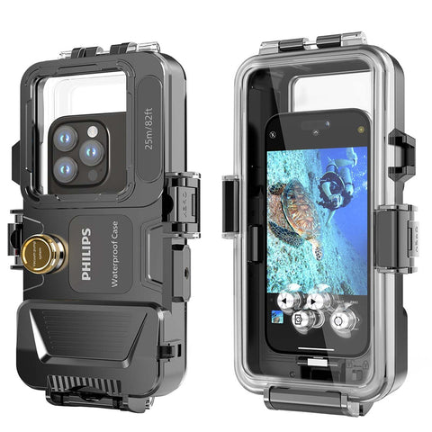 Philips Diving Phone Case for iPhone 7-14 Mobile Protection Cover (Clear)