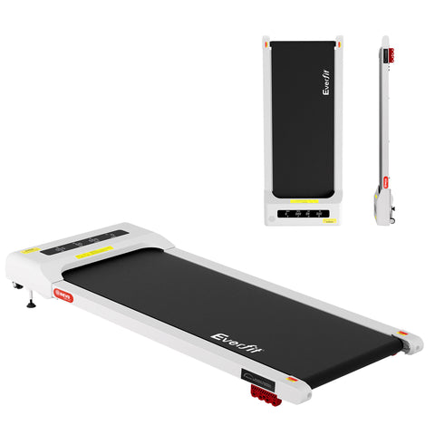 Everfit Treadmill Electric Walking Pad Incline Under Desk Home Gym 380mm (White)