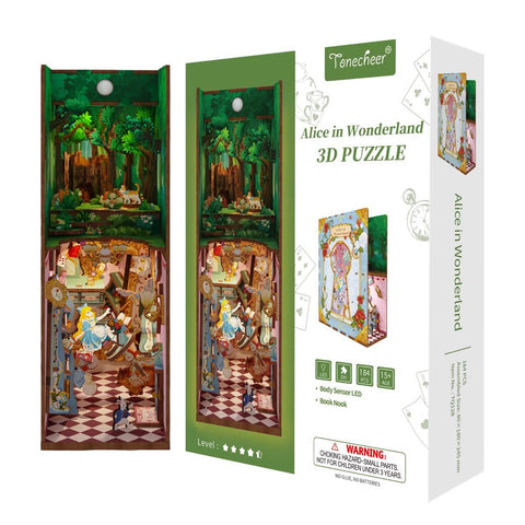 Tonecheer Alice In Wonderland Book Nook Kit