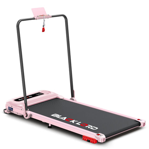 BLACK LORD Treadmill Electric Walking Pad Folding Incline Shock Absorbers (Pink)