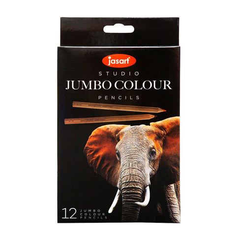 12pc Jasart Studio Art/Craft Jumbo Colour Pencil Set