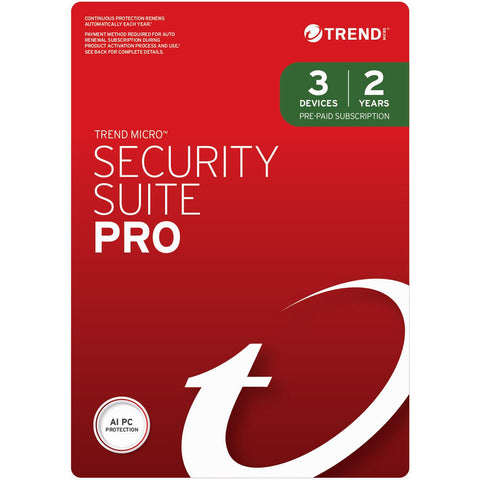 Trend Micro Security Suite Pro (3-Device, 2 Year) [Digital Download]