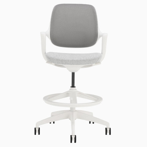 Desky Evoque Low Back Office Chair - White / Yes