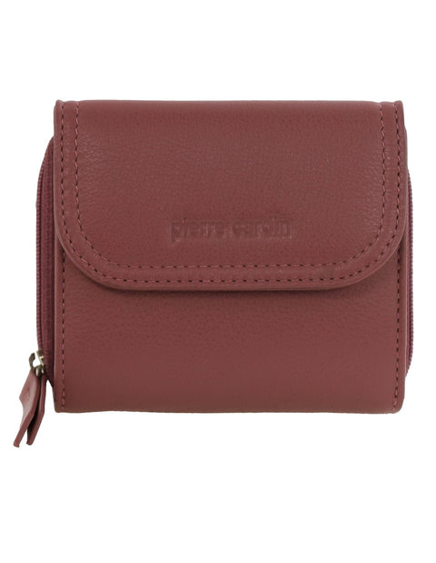 Pierre Cardin Women's Leather Tri-Fold Tab Card Holder Wallet Blush 11.5cm