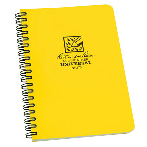 Rite In The Rain Side Spiral 4.625 x 7 Polydura Notebook - Universal - Yellow