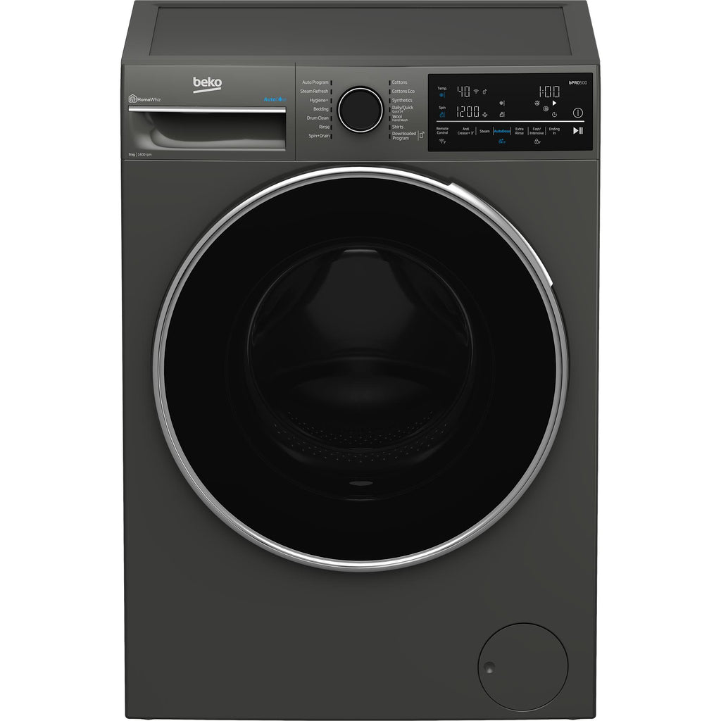 Beko BFLB904ADG 9kg Auto Dose Front Load Washing Machine (Graphite