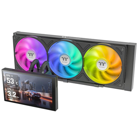 Thermaltake ST360 Ultra ARGB Sync 360mm 7" IPS LCD Liquid CPU Cooler - Black