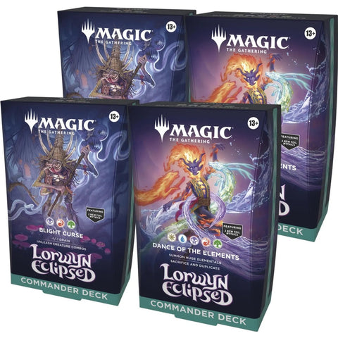 Magic the Gathering Lorwyn Eclipsed Commander Decks 4 Pack Set
