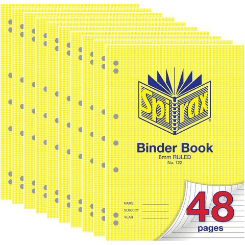 Spirax 122 Binder Book 8mm Ruled 48 Page (A4) [10 Pack]
