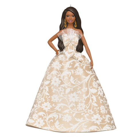 2025 Black Holiday Barbie(TM) Ornament, 11th in the Series - 2025 Hallmark Keepsake Christmas Ornament