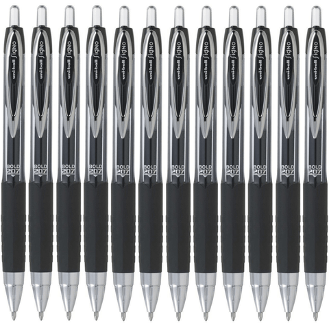 Uni-Ball UMN-207 Signo Retractable Gel Ink Pen 1.0mm Broad (Black) [Box 12]