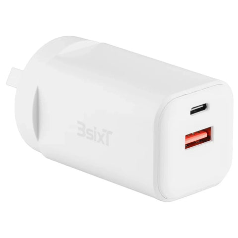 3sixT Wall Charger GaN 65W USB-C PD + 2.4A - W
