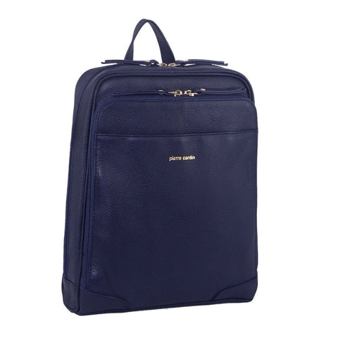 Pierre Cardin Rustic Leather Backpack - Navy