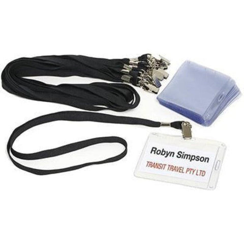 Rexel Conference ID Badge Lanyard Set Kit Pack 50