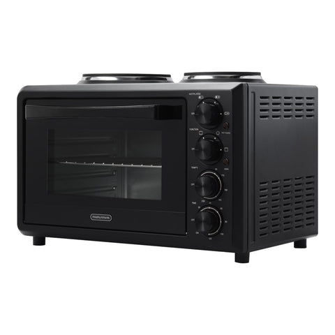 Morphy Richards 32L Black 2-in-1 Benchtop Convection Oven with Hot Plates