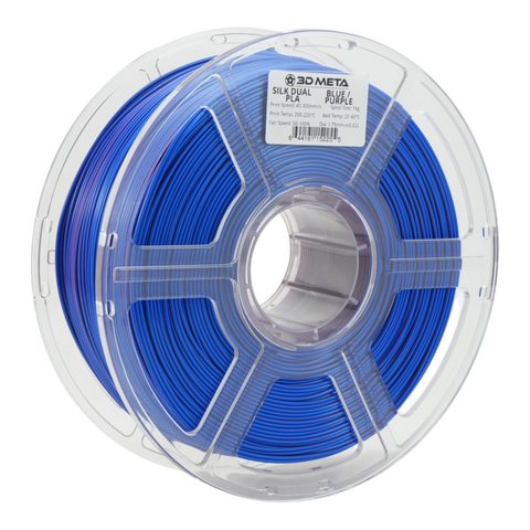 3D META Dual Silk PLA 3D Printing Filament - Blue / Purple