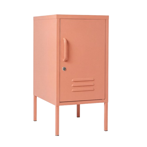 Desky Oslo Metal Locker Cabinet - Coral / Right Opening