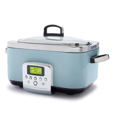 GreenPan Elite Blue Haze Electric Slow Cooker 230V 2200W Home Kitchen Cookware
