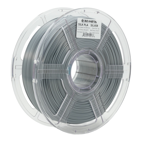 3D META Silk PLA 3D Printing Filament - Silver
