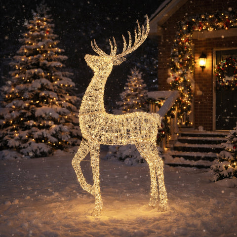 Lexi Lighting 90x200cm Outdoor Light Up Reindeer