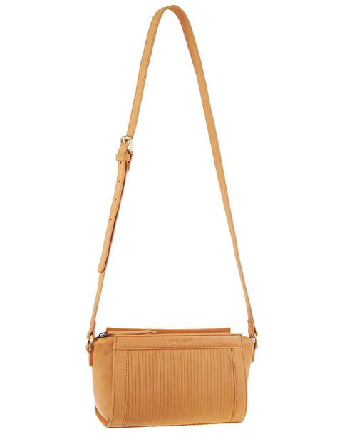 Pierre Cardin Women's Leather Crossbody Bag - Apricot