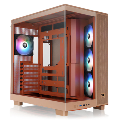 Thermaltake View 380 XL Tempered Glass ARGB Mid Tower ATX Case - Gravel Sand (CA-11E-00MGWN-00)