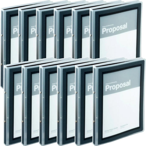 Avery 15767 Flexi-View Binder Folder 2 Ring 12.7mm A4 Black 12 Pack
