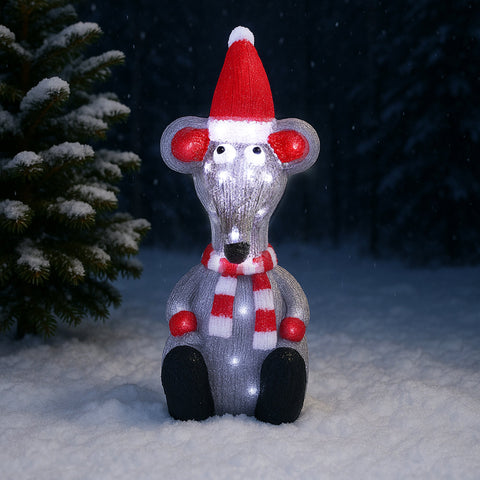 Lexi Lighting Acrylic Christmas Rat Christmas Lights