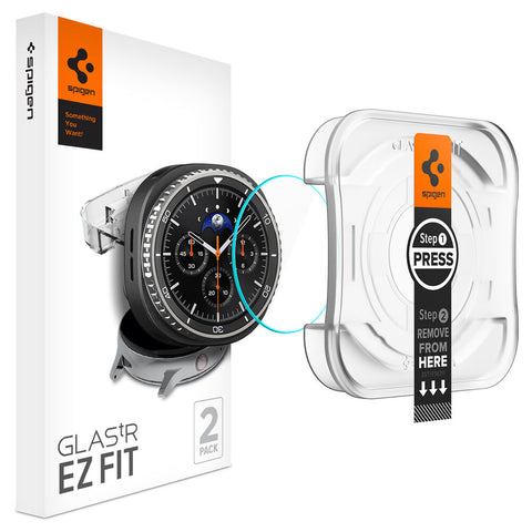 Spigen Galaxy Watch 8 Classic 46mm GLAS.tR EZ Fit Glass Screen Protector 2PCS (Clear)