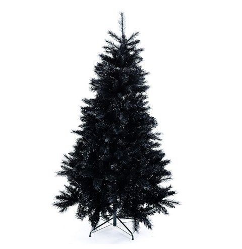 2m Black Balsam Artificial Christmas Tree | 885 Tips & Hinged Branches Black