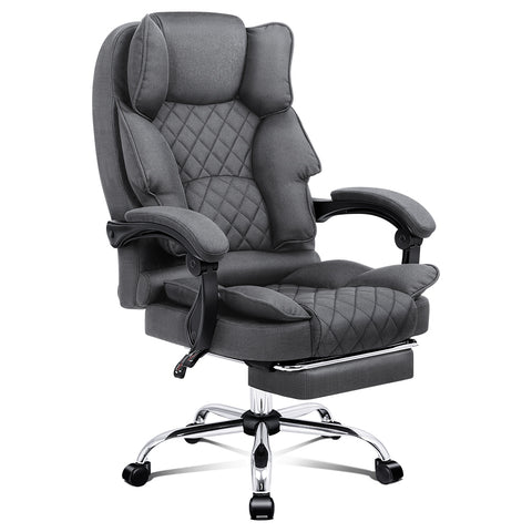 ALFORDSON Office Chair Executive Seat Computer Fabric Recliner (Grey)