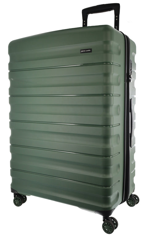 Pierre Cardin 4 Wheel Medium Hard-Shell Suitcase Travel Luggage 70cm Moss