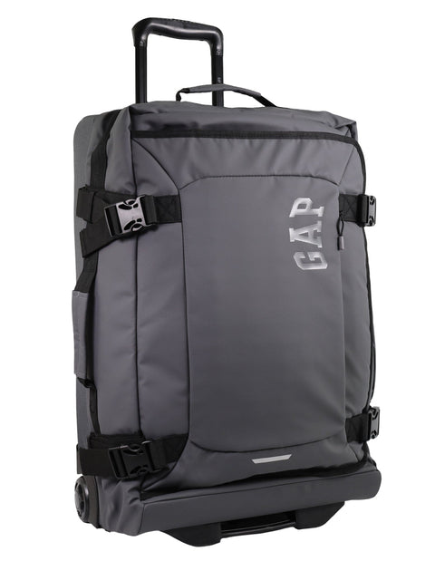 GAP Travel Medium Soft Shell Suitcase Lockable Trolley Luggage 62cm Charcoal