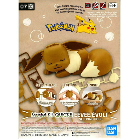 Bandai Pokémon Model Kit Quick!! 07 Eevee (Goodnight Pose)