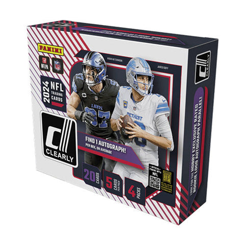 Panini NFL 2024 Clearly Donruss Football Hobby Trading Cards (Display of 4)