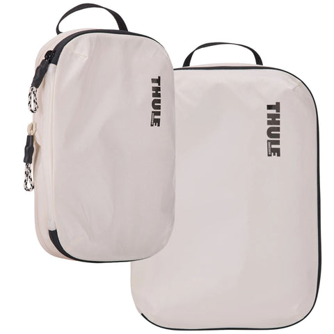 THULE Packing Cube Set Compression Travel Storage Bags Duo 2x (Small and Medium) White